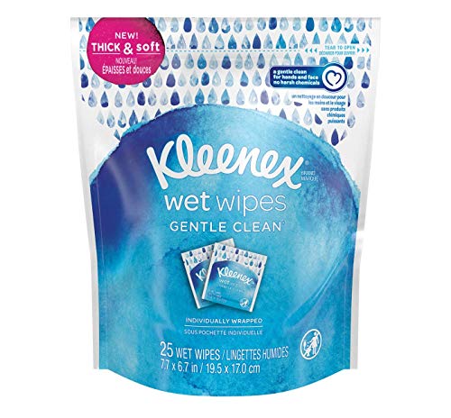 Product Cover Kleenex Gentle Clean Wet Wipes, 25 Wipes (Pack of 2)