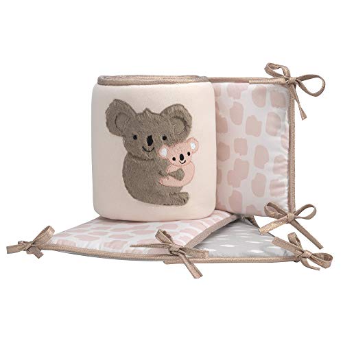 Product Cover Lambs & Ivy Calypso Pink/Gray/White Koala 4-Piece Baby Crib Bumper