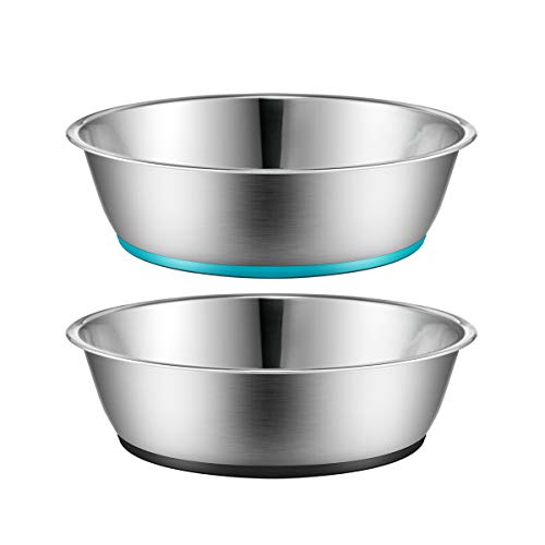 Product Cover Peggy 11 Light Non-Slip Stainless Steel Dog cat Bowl Two-Pack 50 Ounce