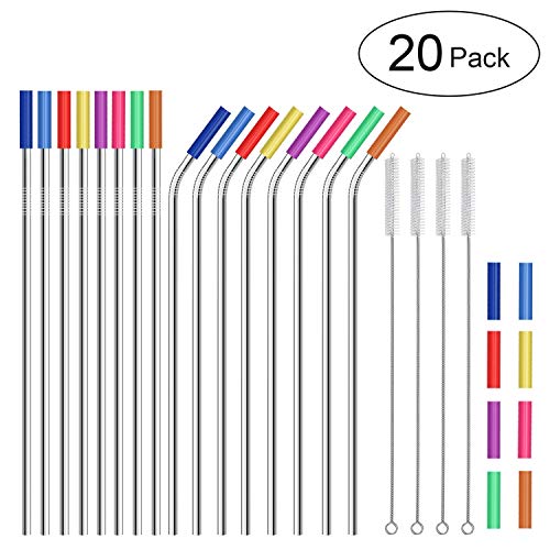 Product Cover Stainless Steel Straws,Set of 16 10.5