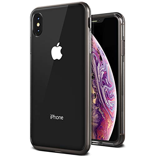 Product Cover VRS Design iPhone Xs Max Case, [Black] Transparent Dual Layer Heavy Duty Protection [Crystal Bumper] Anti-Yellowing TPU Body PC Bumper Compatible with Apple iPhone Xs Max (2018)