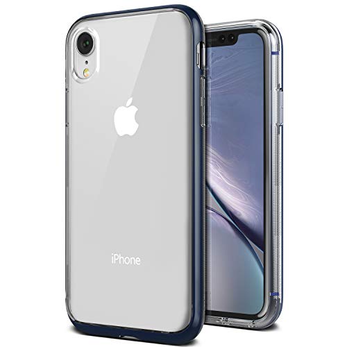 Product Cover iPhone XR Case, VRS Design [Blue] Transparent Dual Layer Heavy Duty Protection [Crystal Bumper] Anti-Yellowing TPU Body PC Bumper Compatible with Apple iPhone XR (2018)
