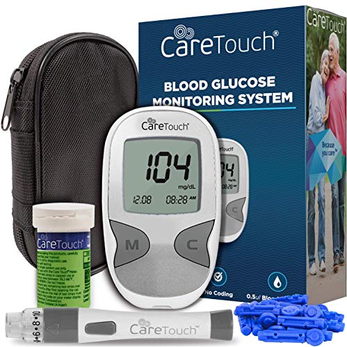 Product Cover Care Touch Diabetes Blood Sugar Kit - Care Touch Blood Glucose Meter, 50 Blood Test Strips, 1 Lancing Device, 30 Gauge Lancets-100 Count