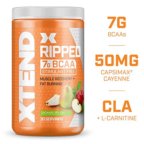 Product Cover XTEND Ripped BCAA Powder Orchard Splash | Cutting Formula + Sugar Free Post Workout Muscle Recovery Drink with Amino Acids | 7g BCAAs for Men & Women | 30 Servings