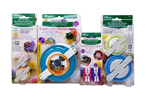 Product Cover Clover Pom Pom Maker Set ~Includes All 7 Different Sizes!