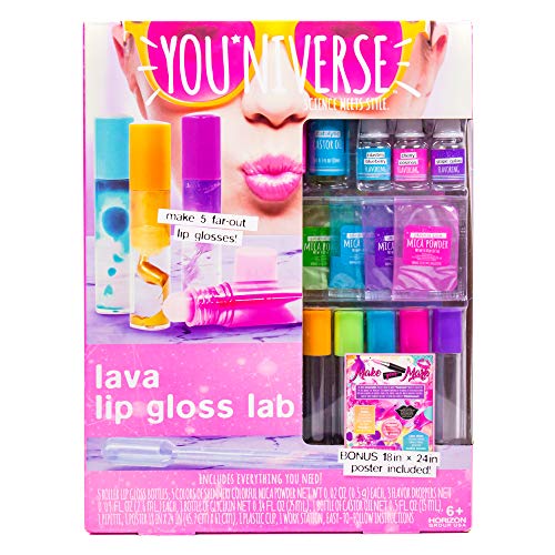Product Cover Youniverse Create Your Own Lava Lip Gloss Lab Craft Kit by Horizon Group USA, DIY 5 Lip Glosses, Mix & Create Compounds for Cosmetics, Assorted