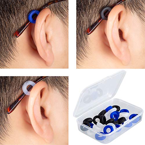 Product Cover Deoot Eyeglass Ear Grips Round Comfortable Silicone Anti-Slip Holder Prevent Eyeglass Slipping Sports Eyewear Retainer(15 Pairs)