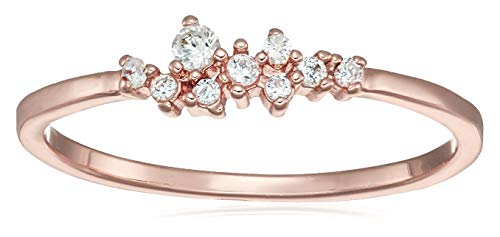 Product Cover YJYdada Ring, 9 Diamonds Women's Ring Bride Ring Wedding Ring Birthday Gifts (Rose Gold, 6)