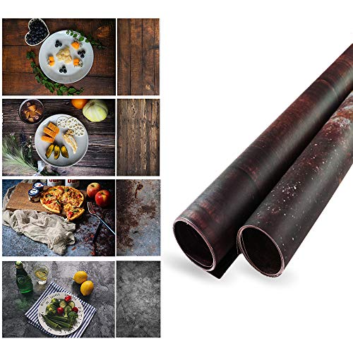 Product Cover Evanto 22x35Inch 2 Rolls Seamless Background Paper with 4 Patterns for Flat Lay Backdrops, Daily Photos, Desktop Photography, Product Displays, Youtube Video and more