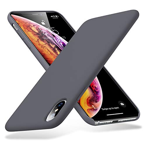 Product Cover ESR Yippee Color Soft Case for iPhone Xs Max, Liquid Silicone Gel Rubber Soft Microfiber Cloth Lining Cushion Cover for iPhone 6.5 inch (2018 Release)(Shadow Gray)
