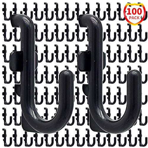 Product Cover Pegboard Hooks 100-packs J Shape Peg Hooks Black Peg Hook Accessories