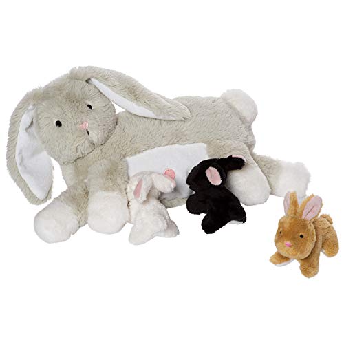 Product Cover Manhattan Toy Nursing Nola Rabbit Stuffed Animal with 3 Bunnies