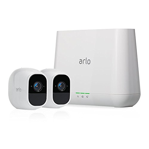 Product Cover Arlo Pro 2 Home Security Camera System (2 pack) with Siren, Wireless, Rechargeable, 1080p HD, Audio, Indoor or Outdoor, Night Vision, Compatible with Alexa (VMS4230P) (Renewed)