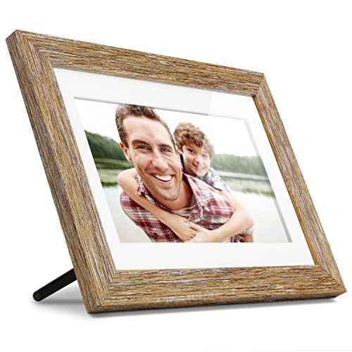 Product Cover Aluratek (ADPFD10F) 10 Inch Digital Photo Frame with Auto Slideshow, Distressed Wood Border, 1024 x 600, 16: 9 Aspect Ratio, Wall Mountable