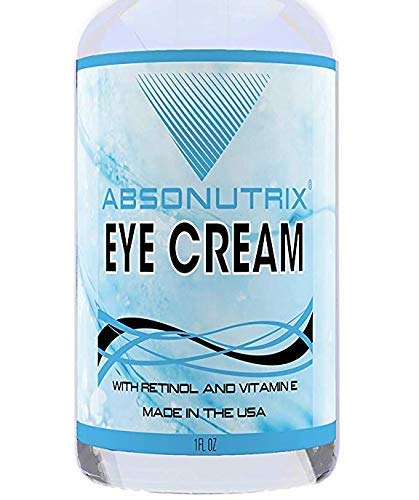 Product Cover Absonutrix Anti-Aging Eye Cream, Skin Moisturizer with Retinol & Vitamin E helps Wrinkles, Fine Lines, Crows Feet, Dark Circles, Bags & Puffiness, for Under & Around Eyes, Made in the USA, 1 Fl. Oz