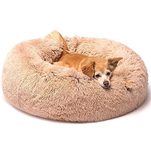Product Cover Friends Forever Luxury Marshmallow Cat Bed, Calming Dog Beds for Small Dogs, Fluffy Dog Bed for Pet Comfy - Tan 23 X 23 Inch
