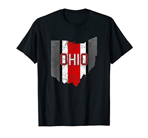 Product Cover State of Ohio Pride Striped Graphic Design Clothing T-Shirt