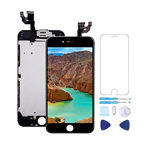 Product Cover For iPhone 6S Screen Replacement LCD Black - with [ Proximity Sensor] [ Ear Speaker] [ Front Camera] [ Repair Tools] Display Touch Digitizer Frame Assembly Full Repair Kit