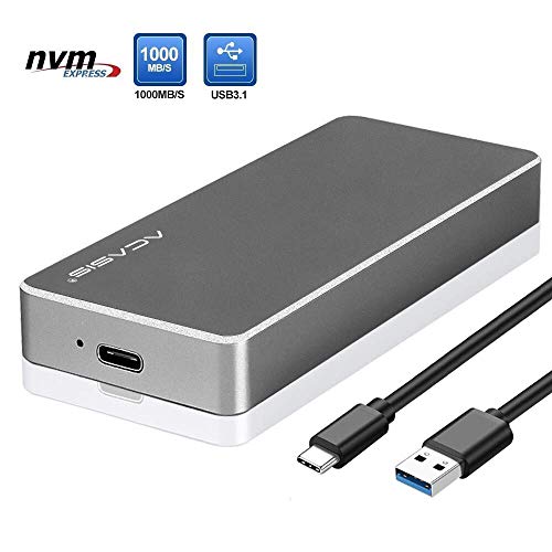 Product Cover Hard Drive Enclosures,NVMe Enclosure PCIe M.2 2280 SSD Box,Type-C USB 3.1 NVME Solid State Hard Disk Case,HDD Enclosure for Samsung, Intel, WD Black,