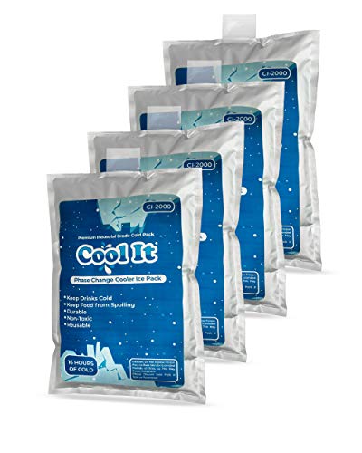 Product Cover Cool It Ice Packs for Coolers - 10x14in [4pk] Reusable Freezer Ice Pack for Cooler Bags or Large Coolers - Replaces Three 10lbs Bags of Ice - No Ice Needed (Large Size)
