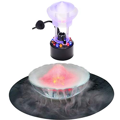 Product Cover W&X Halloween Party Mist Maker,Halloween Mist Maker Fogger Waterproof Frame 12 LED Red Yellow Blue Light Flashes Best Halloween Decoration