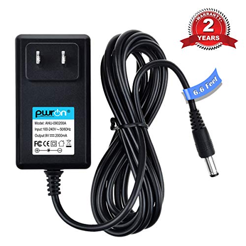 Product Cover PwrON 9V Ac Dc Adapter (6.6ft) fit Brother P-Touch PT-D200 PTD200 PT-D200VP PT-D210 PTH110 PT-D200G PT-1280 PT-1290 PT-1880 PT-2030 PT-2730 Label Maker, AD-24 AD-24ES AD-20 AD-30 AD-60 Power Supply