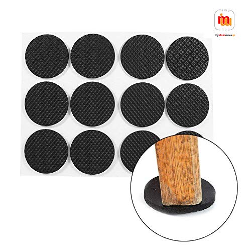 Product Cover MIMU SHOPTM Self Adhesive Felt Pads for Furniture Round Self Sticking Protect Your Hardwood & Laminate Flooring, Black 80Pcs