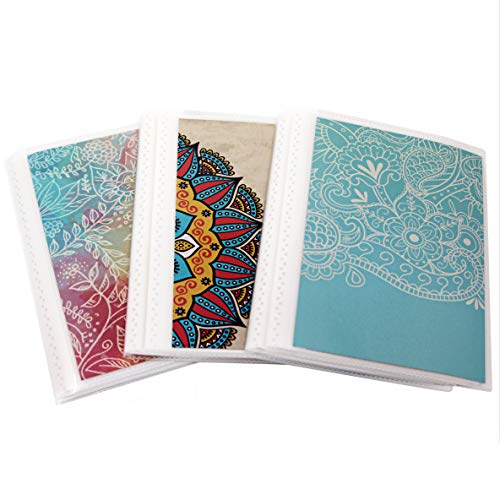 Product Cover 4 x 6 Photo Albums Pack of 3 - Watercolors, Each Mini Photo Album Holds Up to 48 4x6 Photos. Flexible, Removable Covers Come in Random, Assorted Patterns and Colors.