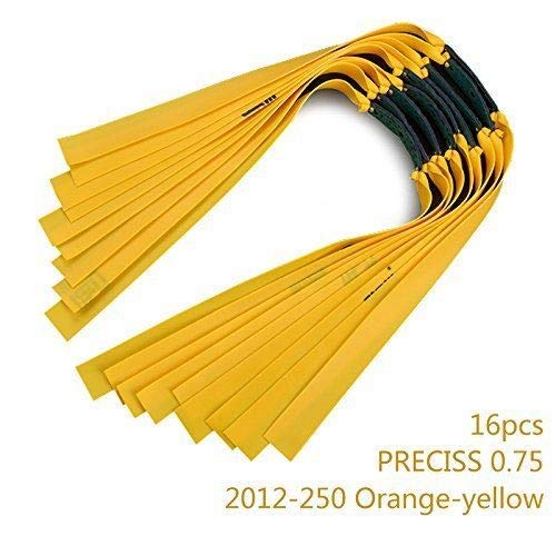Product Cover Tongtu 16pcs 0.75mm Slingshot Rubber Bands Replacement Flat Hunting Catapult Elastic Bungee Outdoor Shooting Game (Orange)
