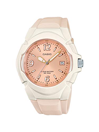 Product Cover Casio Women's Sporty Stainless Steel Quartz Watch with Resin Strap, Champagne, 15 (Model: LX-610-4AVCF)