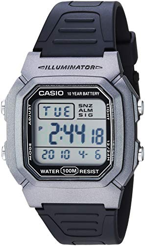 Product Cover Casio Men's Classic Stainless Steel Quartz Watch with Resin Strap, Black, 18 (Model: W-800HM-7AVCF)