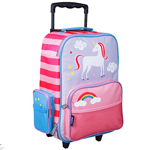 Product Cover Wildkin Kids Rolling Suitcase for Boys and Girls, Luggage is Carry-On Size and Perfect for Overnight Travel, Patterns Coordinate with Our Nap Mats and Duffel Bags, Unicorn