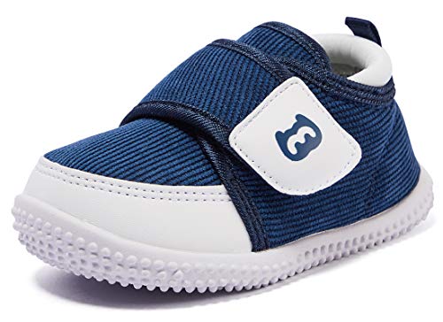 Product Cover BMCiTYBM Baby Shoes Boy Girl Infant Sneakers Winter Warm Non Slip First Walkers 6 9 12 18 24 Months Navy Size 6