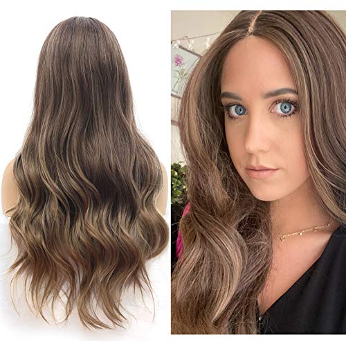 Product Cover Suri Hair Long Ombre Brown High Density Temperature Synthetic Wig Women Glueless Wavy Cosplay Hair Wig