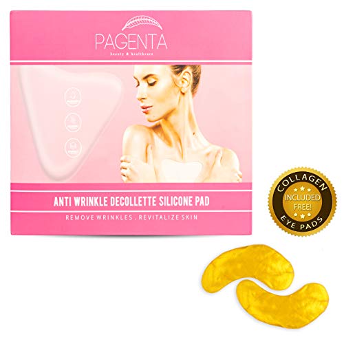 Product Cover Pagenta Beauty & Healthcare | Premium Chest Wrinkle Pads | Silicone Decollete Pad | Eliminate and Prevent Chest Wrinkles | Reusable and Washable | Anti Wrinkle | Bonus Gift Included