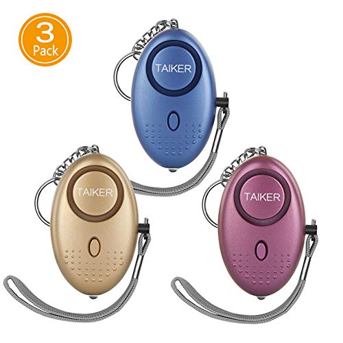 Product Cover Taiker Personal Alarm for Women, 3 Pack 140DB Emergency Self-Defense Security Alarm Keychain with LED Light for Women Kids and Elders