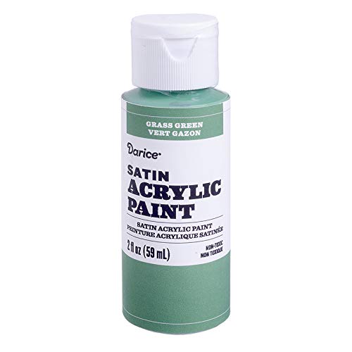Product Cover Darice 30062615 Satin Grass Green, 2 Ounces Acrylic Paint,