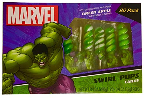Product Cover Hulk Swirl Lollipops Candy (20 ct)