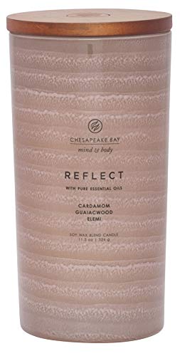 Product Cover Chesapeake Bay Candle Mind & Body Serenity Scented Candle, Reflect with Pure Essential Oils (Cardamom, Guaiacwood, Elemi), Large