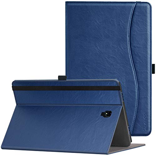 Product Cover Ztotop Folio Case for Samsung Galaxy Tab A 10.5 Inch 2018(SM-T590/T595/T597), Leather Folding Stand Cover with Auto Wake/Sleep, Pencil Holder and Multiple Viewing Angles,NavyBlue