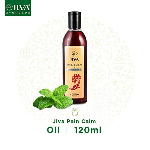 Product Cover Jiva Pain Calm Oil - Ayurvedic pain relief oil for joint, back, knee, shoulder and muscular pains - 120ML