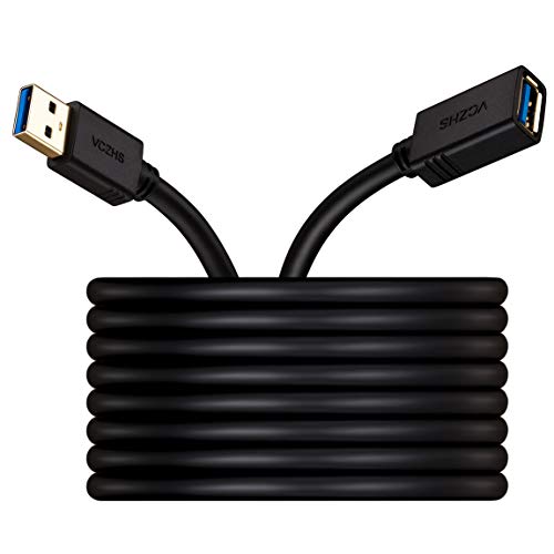 Product Cover USB 3.0 Extension Cable 20 ft, VCZHS USB 3.0 Extension Cable - A-Male to A-Female for USB Flash Drive, Card Reader, Hard Drive, Keyboard,Playstation, Xbox, Oculus VR, Printer, Camera