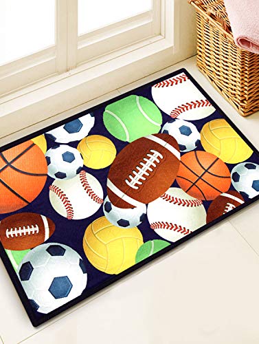 Product Cover Story@Home Designer Ball Pattern Super Soft Anti Skid Superior Quality Dust Remover Door Mat for Main Door,Bedroom, Entrance, Kitchen, Home, Main Door, Entryway, Shop, Office, Covered Outdoor, Bed room, Floor with Hard, Ecofriendly, Thick M