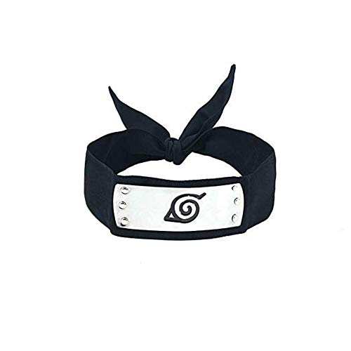 Product Cover Leaf Village Logo Plated Headband Forehead Protector Cosplay Accessories for Fans - Black