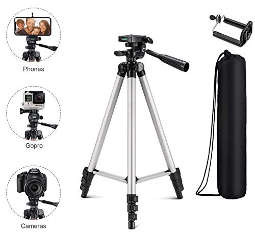 Product Cover Teconica 3110 Foldable Camera Tripod with Mobile Clip Holder Bracket for All DSLR Cameras and Smartphones (Assorted Colour)