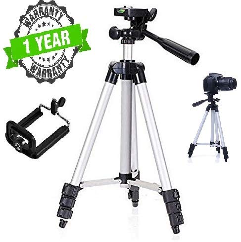 Product Cover Teconica 3112 Portable 105cm Long 4 Section Adjustable 3 Way Pan and Tilt Tripod for DSLR | Mobile | Gopro Action Camera | Travel Purpose {Colour May Vary}