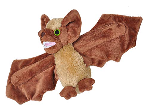 Product Cover Wild Republic Huggers, Brown Bat Plush Toy, Slap Bracelet Stuffed Animal, Kids Toys, 8 Inches