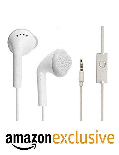 Product Cover marionne in Ear Headphone Hands-free wIth Mic and 3.5 mm Jack for Samsung Galaxy J 7 (White)