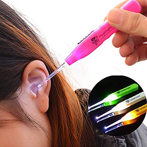 Product Cover ADTALA Ear Pick Earwax with LED Light Cleaning and Removal Tool, Curette Store Extra Extensions in Rear Better Accuracy and Precision Earpick (Multicolour)