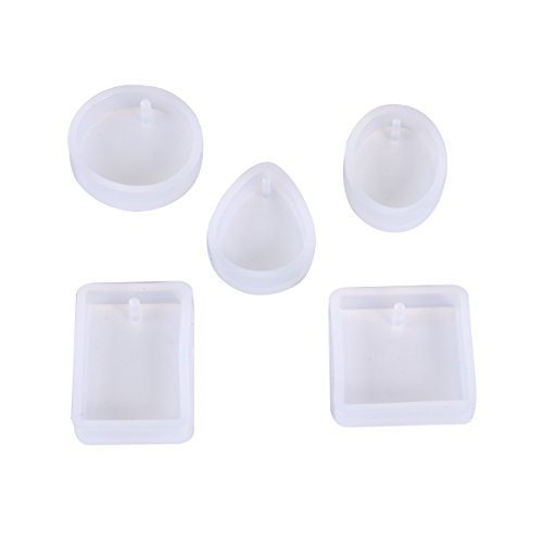 Product Cover SUPVOX DIY Resin Casting Silicone Molds for Jewelry Pendant -Set of 5 Pieces